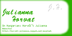 julianna horvat business card